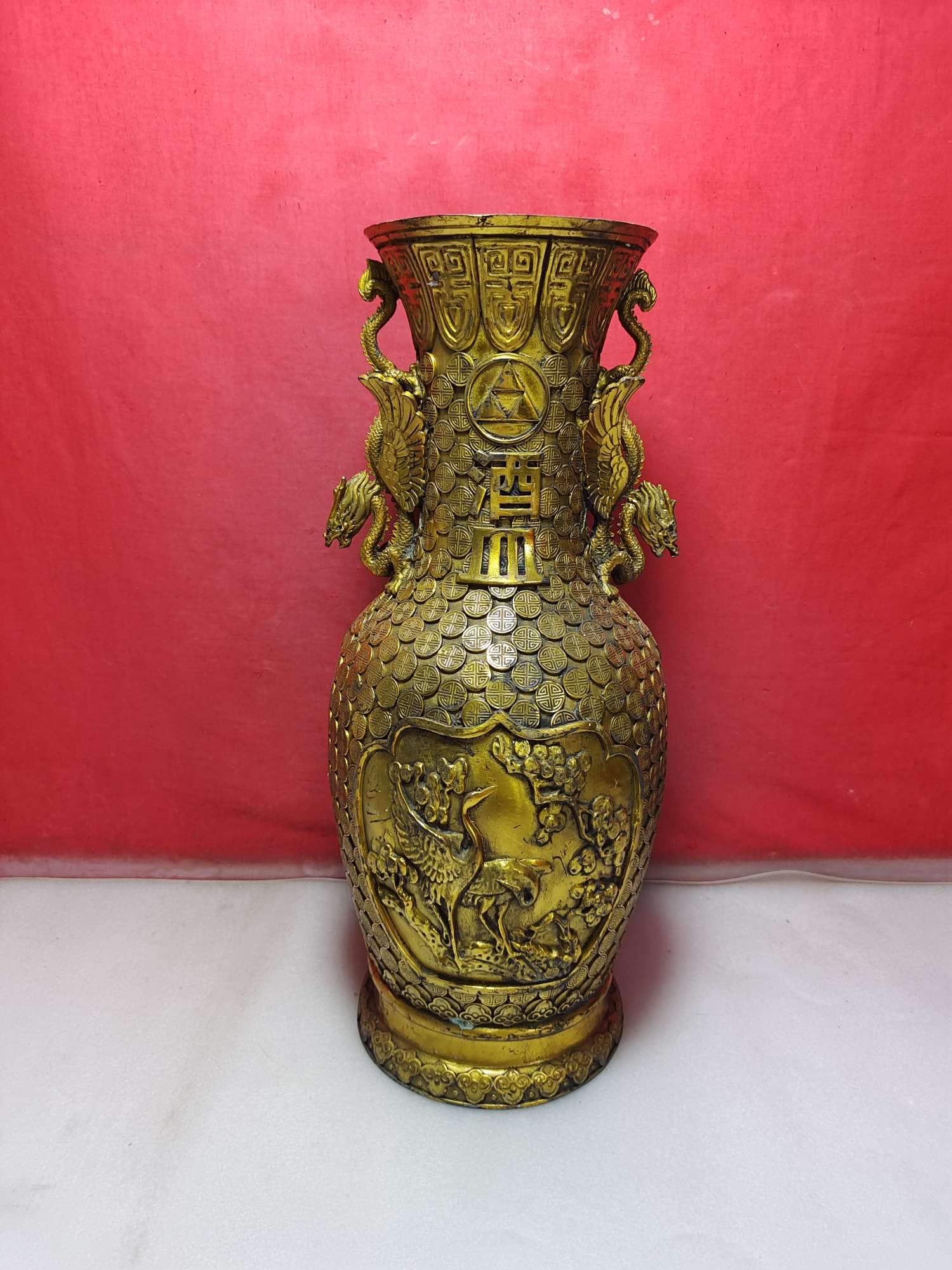 铜器，铜花瓶，重7.9—9斤，颜色略有不同