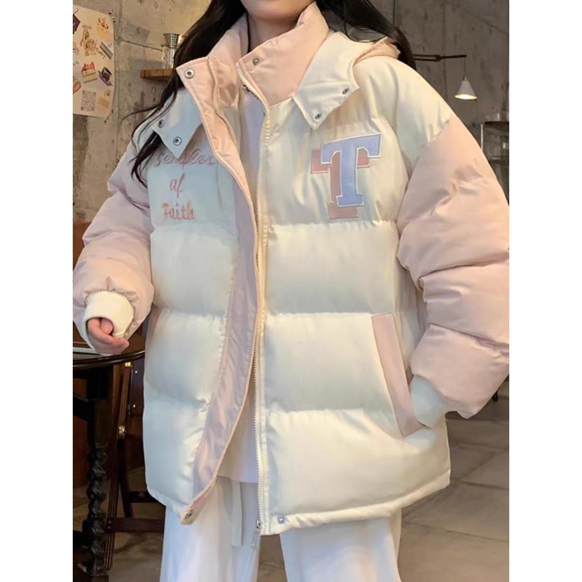 波司断码少女冬装2023新款初中高中学生加厚小面包服