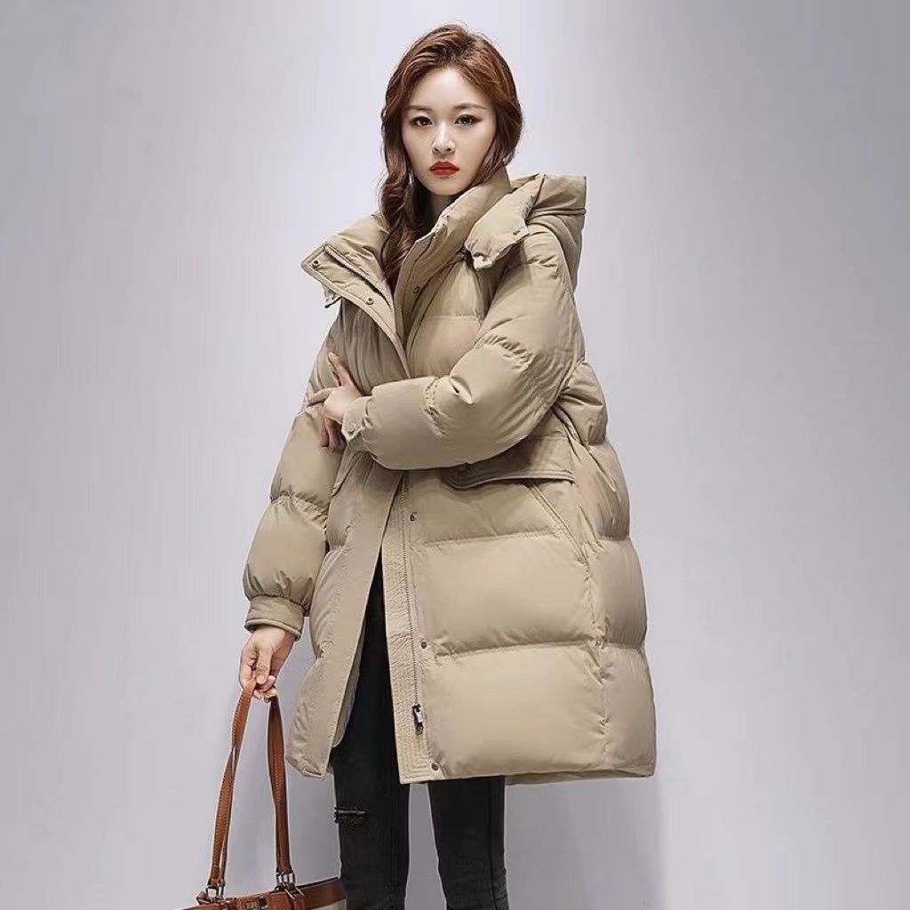 波司断码羽绒服女新款中长款白鸭绒时尚洋气韩版设计爆款冬季外套