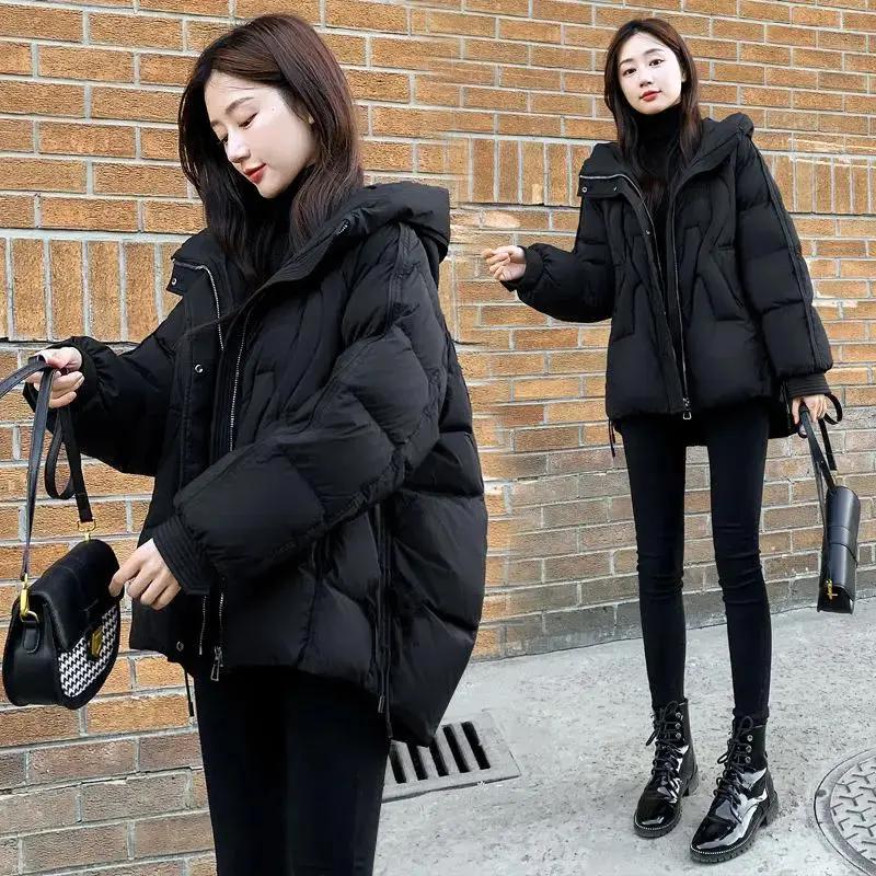 波司断码波司断码黑色显瘦羽绒服女连帽白鸭绒外套2023新款女装冬