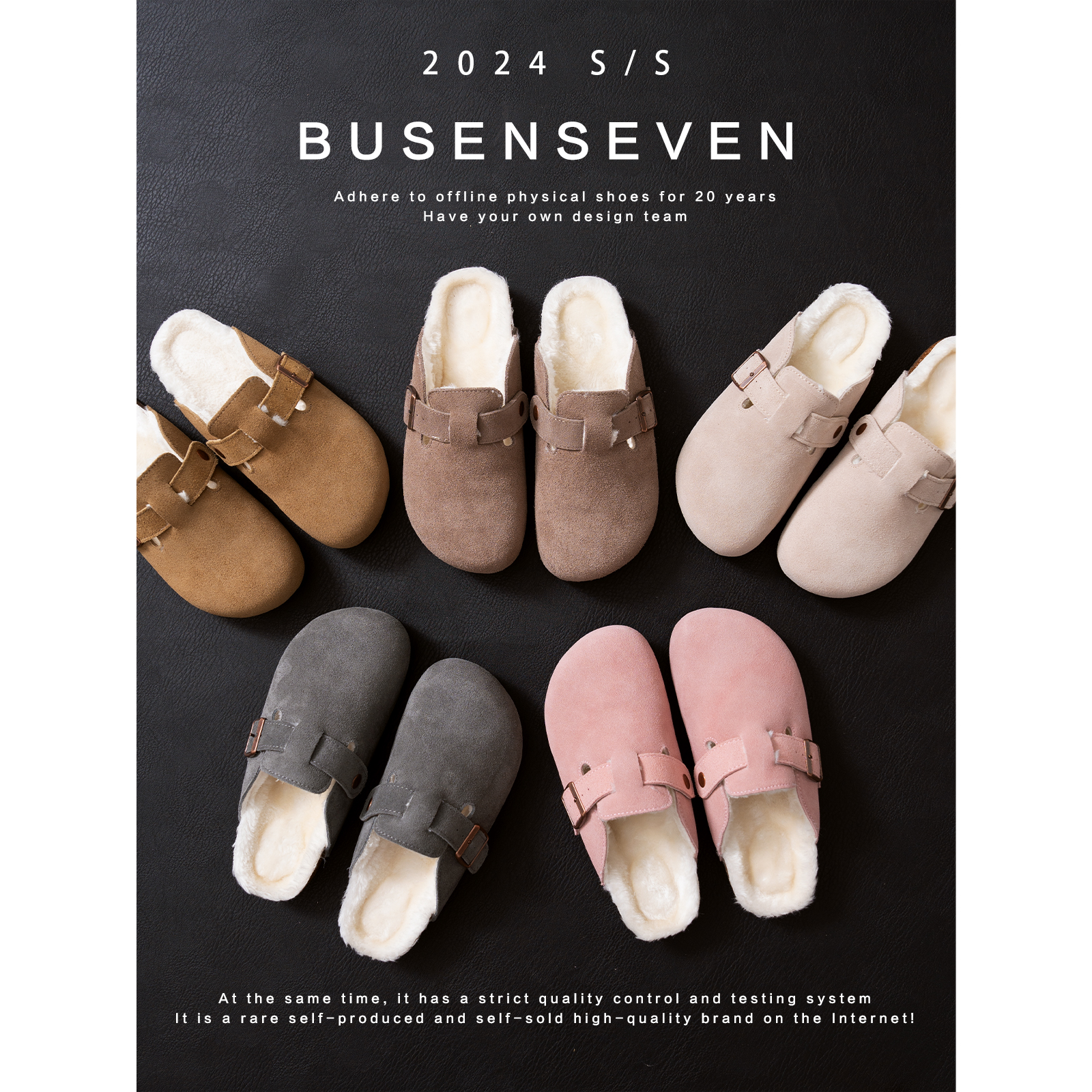 柒步森林网红时尚软木勃肯包头半拖厚底凉拖鞋女外穿新款春秋女鞋