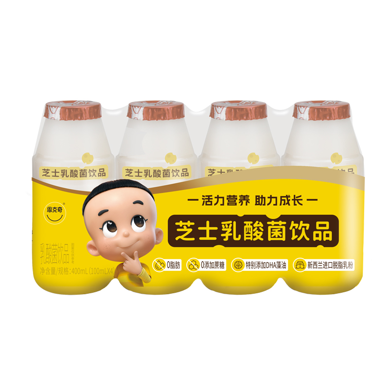 思克奇芝士乳酸菌饮品(芝士原味) 100ml*4瓶*1排