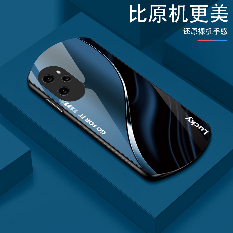 荣耀100Pro渐变弧形玻璃手机壳高颜值设计轻薄防摔商务轻奢