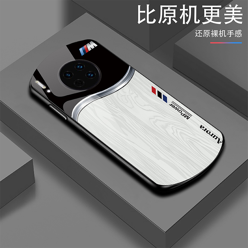 潮流【华为Mate30】轻奢高端定制Mpower帅气个性耐磨玻璃手机壳