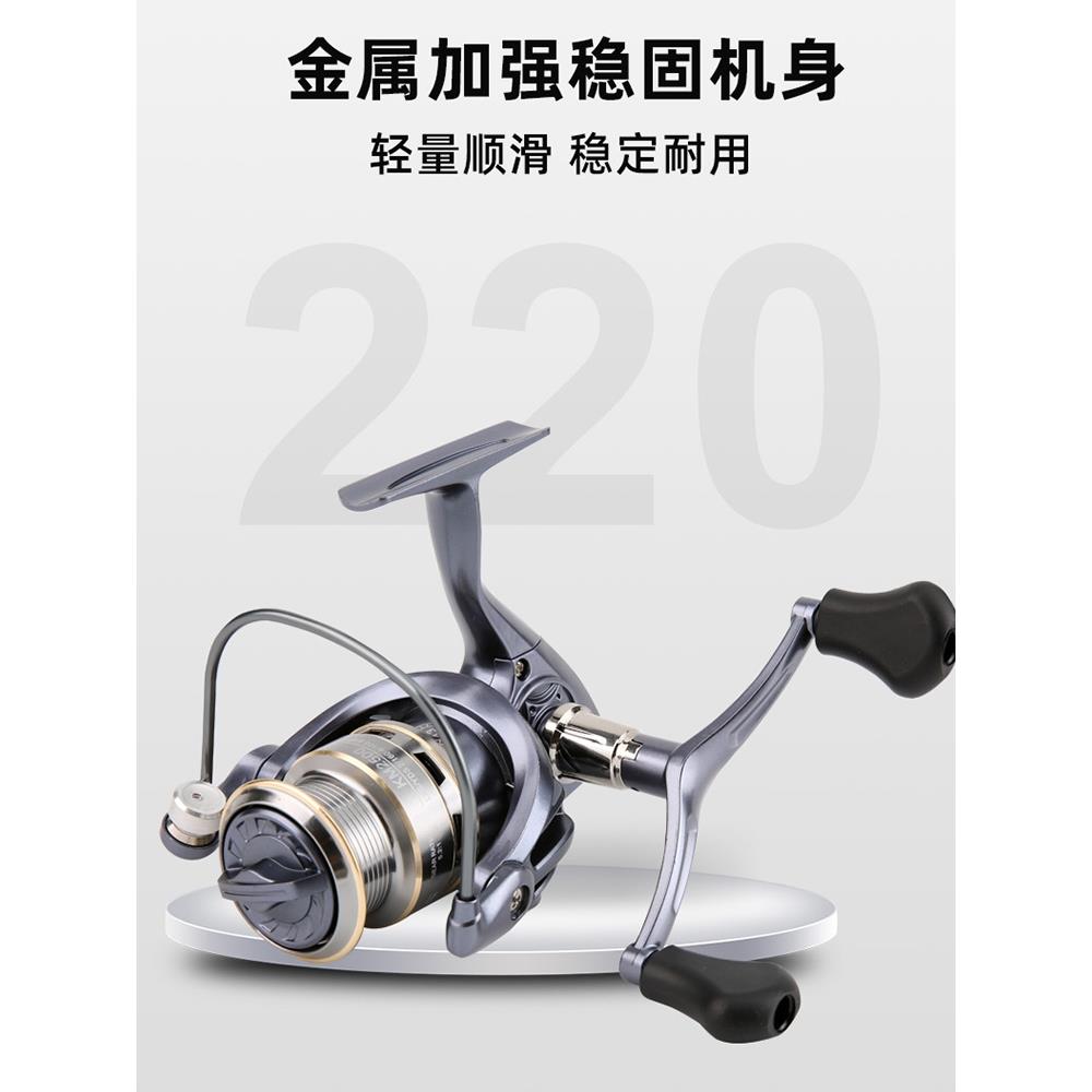 【小扬哥推荐】双摇臂纺车轮全金属矶钓滑漂路亚轮海杆抛竿远投轮