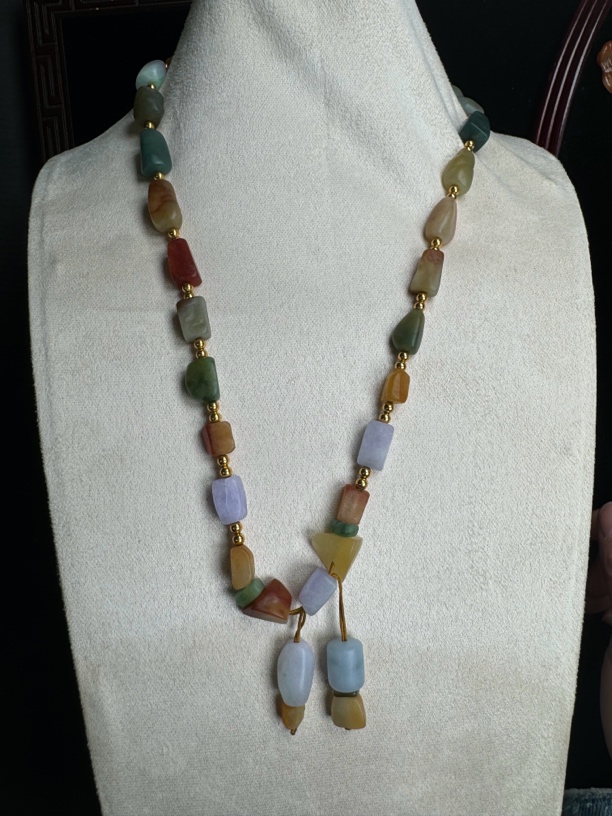 老料翡翠，随型天然多宝项链