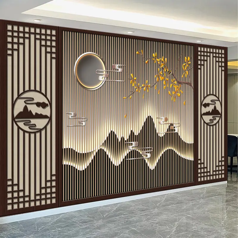 电视背景墙壁纸壁画无缝墙布8D现代简约客厅影视墙装饰18d墙纸