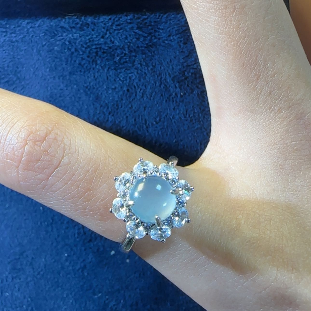【闪购商品】翡翠戒指银S925镶嵌