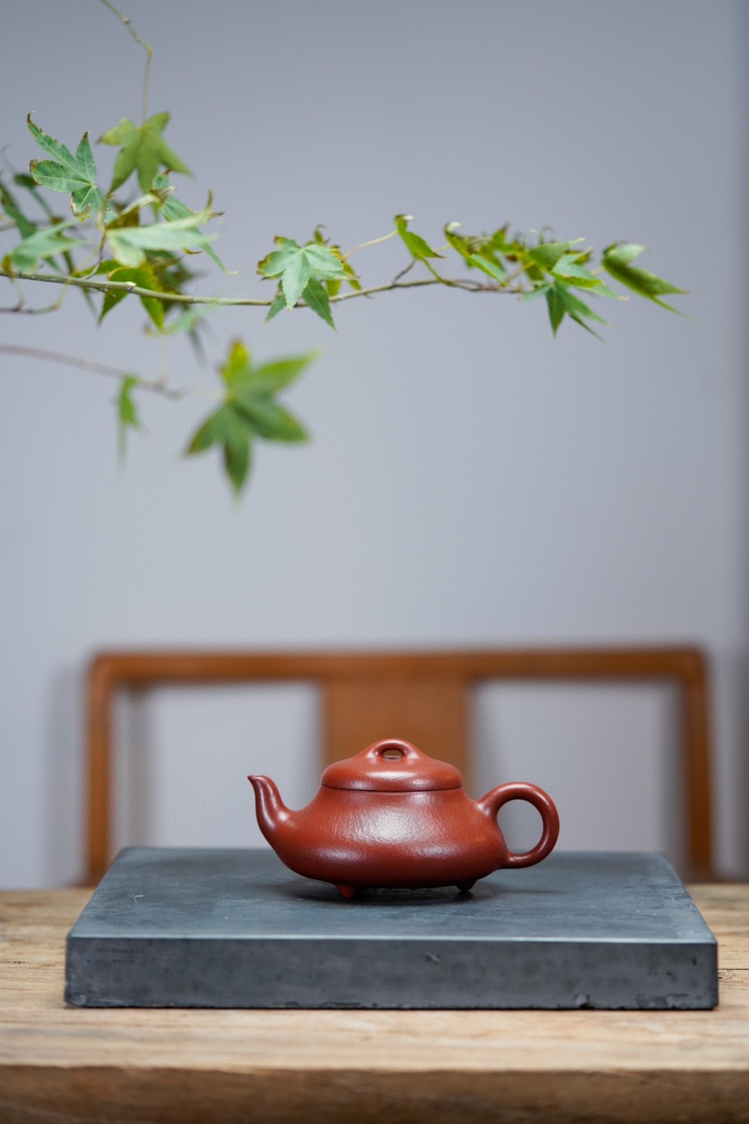 田玲全手工天青手制精美石瓢壶原矿大红袍粗砂300cc家用纯手工