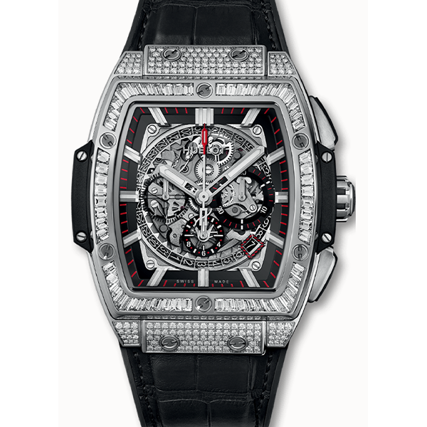 99新 Hublot/宇舶表 老佛爷/宇舶601后升级镶钻/自动/单表/45mm