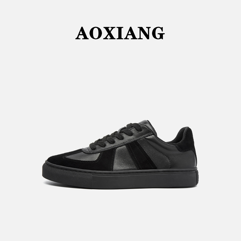 AOXIANG/奥象秋季时尚德训鞋小白鞋厚底增高复古百搭休闲运动板鞋
