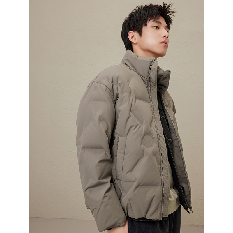 【-5℃以上必入款】GXG无缝压胶羽绒服立领短款外套男#G24DY24001