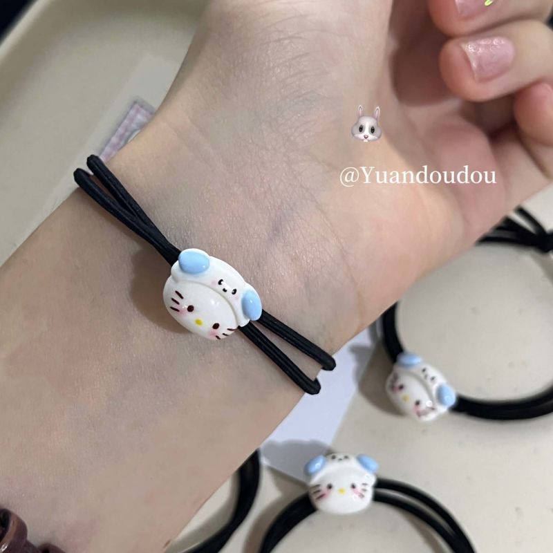 可爱猫发绳简约少女头绳情侣闺蜜手链小皮筋送男友森系发圈I