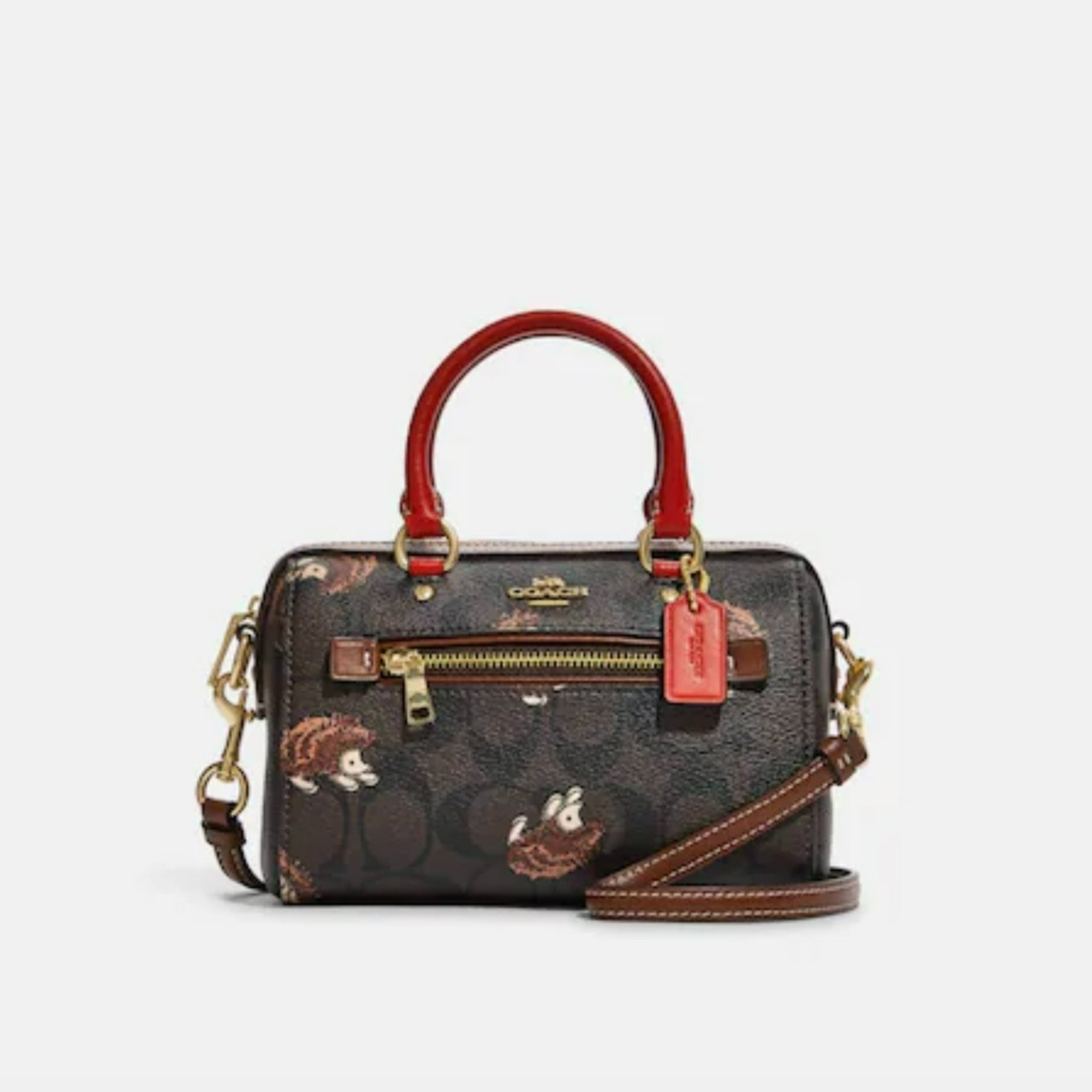 COACH/蔻驰新款迷你波士顿斜挎包C90860  CC430IMOSN 16.5*11*9cm
