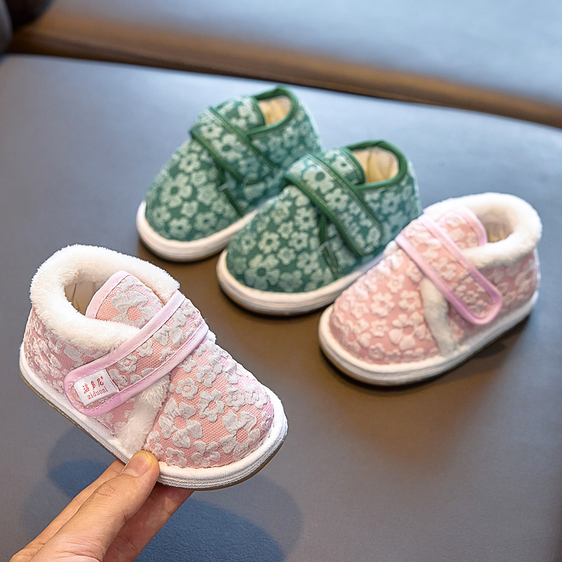 儿童手工棉鞋1-5岁4千层底男女宝宝布鞋棉花加厚保暖家居冬季M312