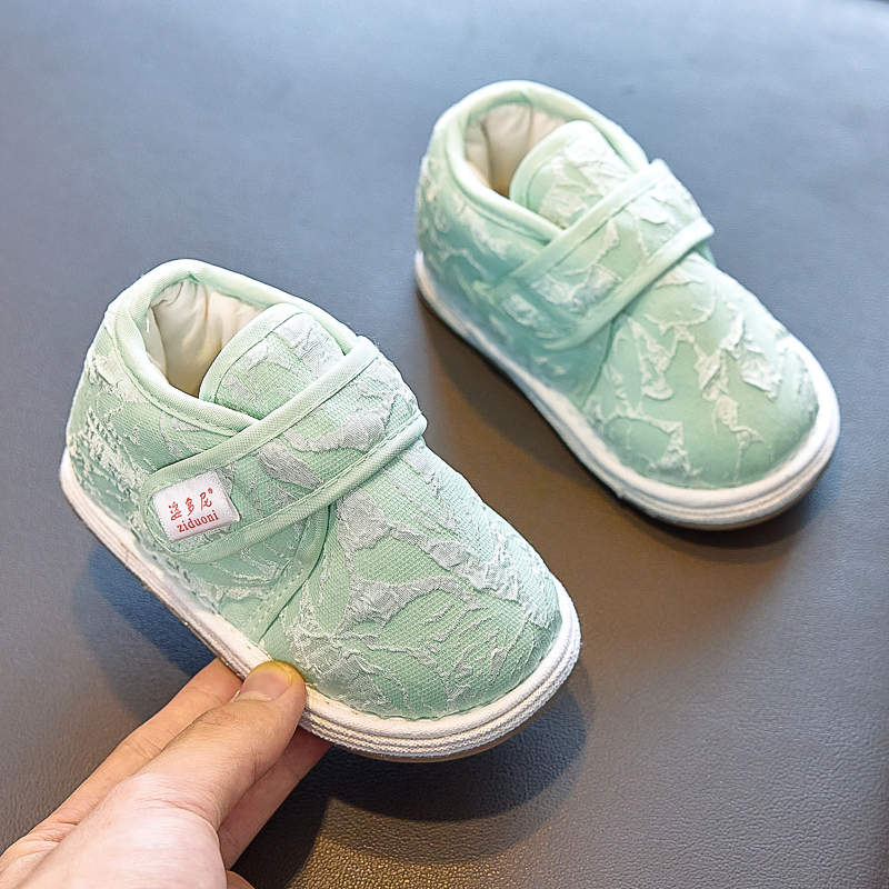 儿童手工棉鞋婴儿千层底布鞋女宝宝1-3岁4棉花鞋透气保暖冬季M335