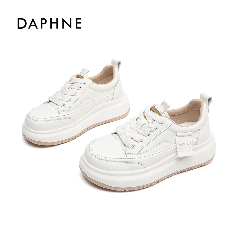 达芙妮小白鞋女2024新款秋季黑白熊猫板鞋女百搭休闲运动鞋女小众