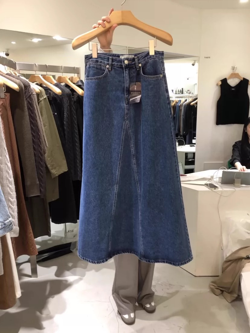 【粉风】韩国东大门taste牛仔半裙