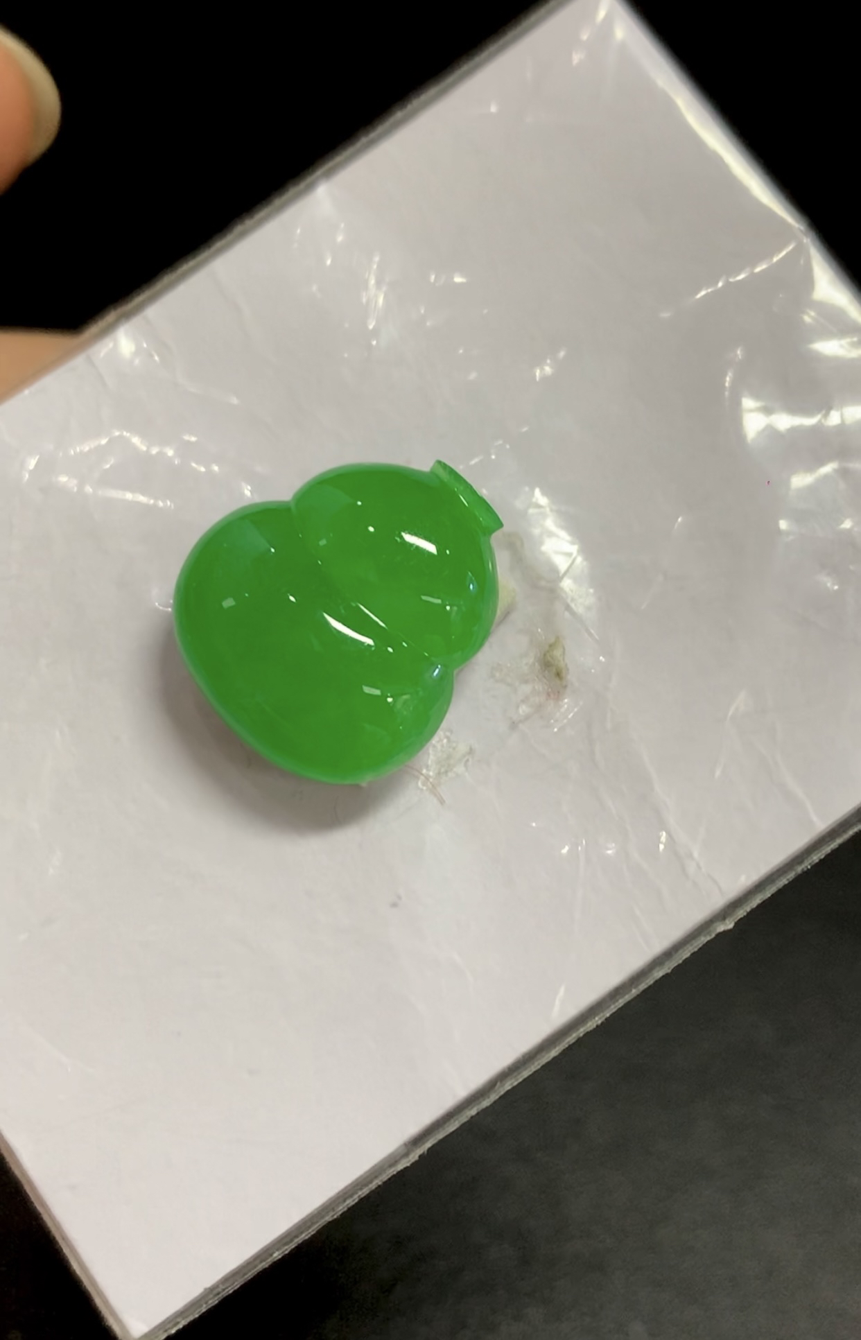 天然a货缅甸翡翠 毕业级色标胖葫芦