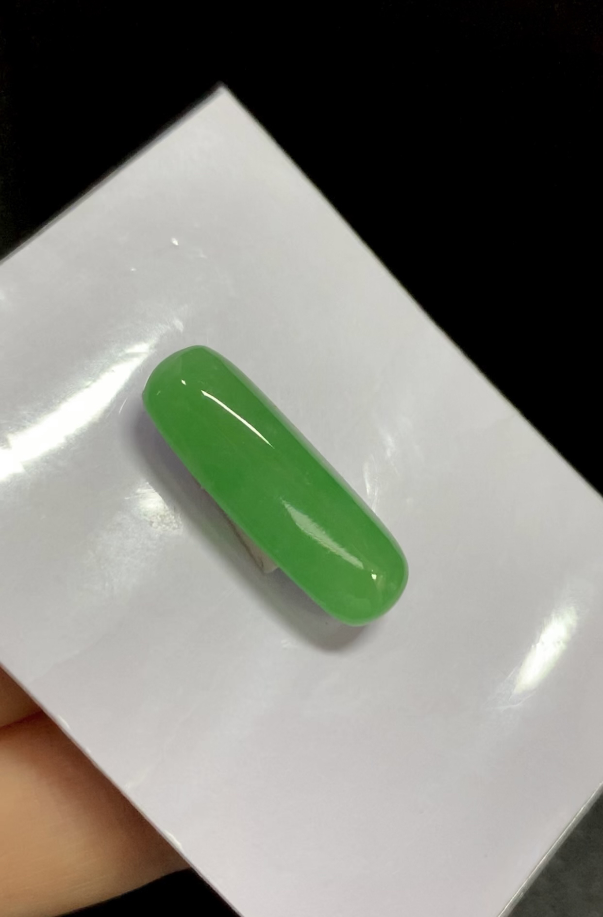 天然a货翡翠 前凸后翘 冰阳绿无事柱 可做手镯等手饰 吊坠2用款