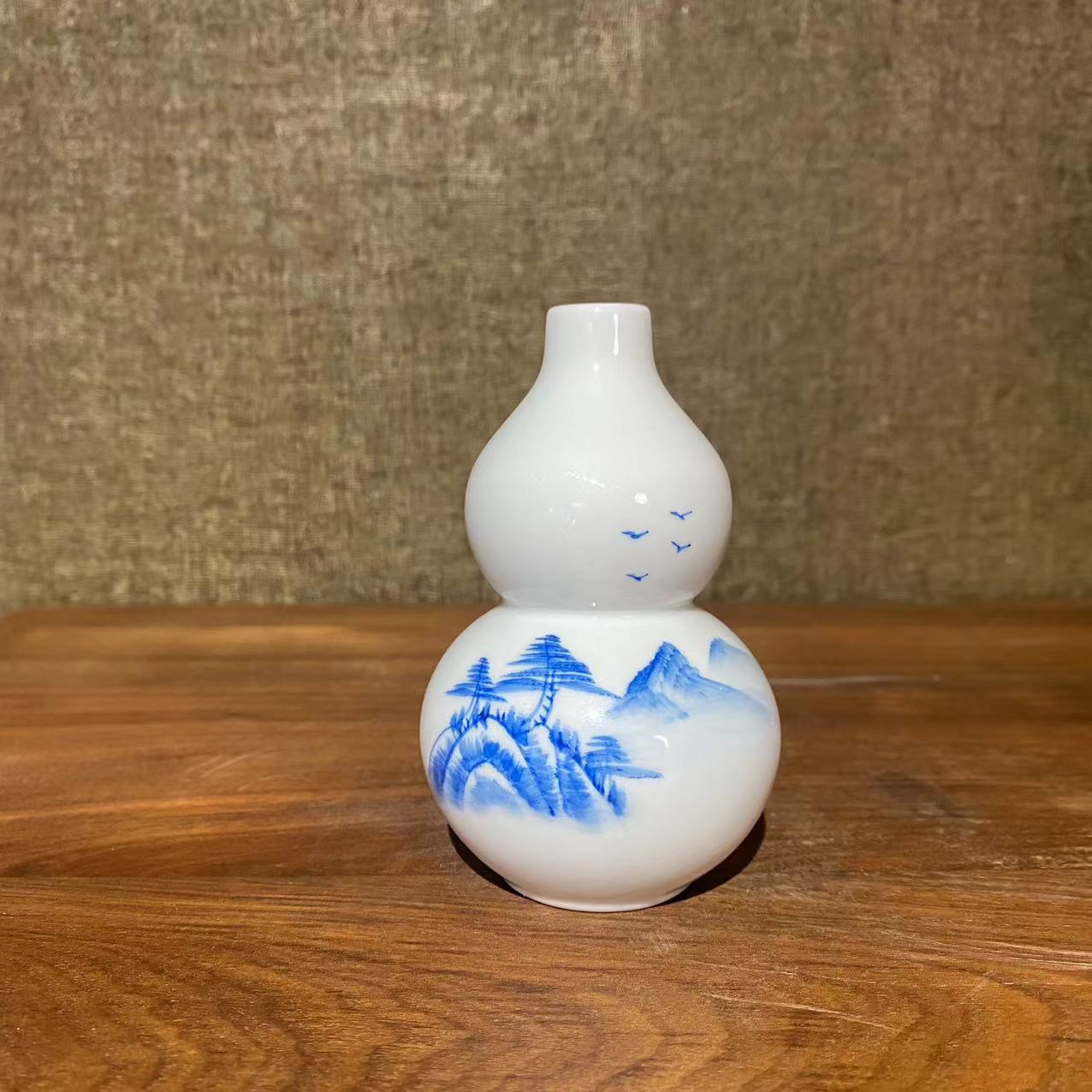 景德镇陶瓷 th山水葫芦插（th576)