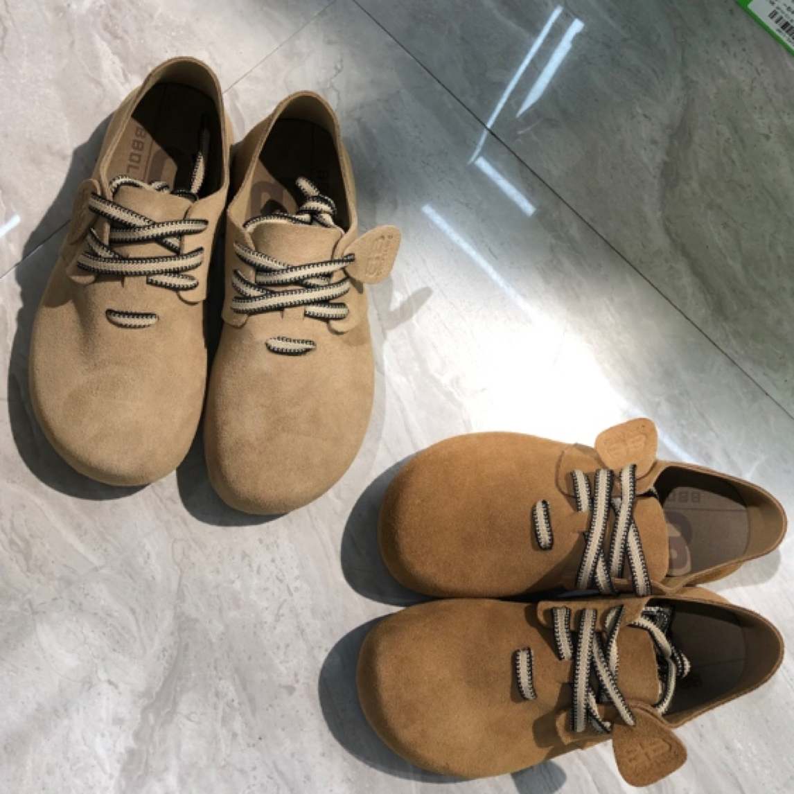 银基二姐～推荐平底复古系带博肯软底鞋8361