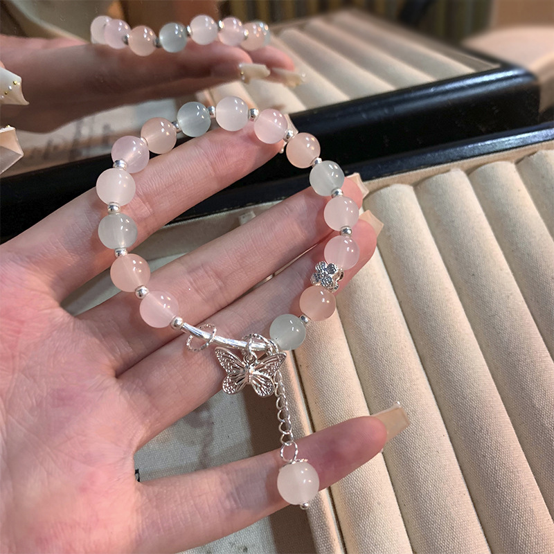 合金树脂手链 中式古风轻奢小众高级感蝴蝶女百搭手环