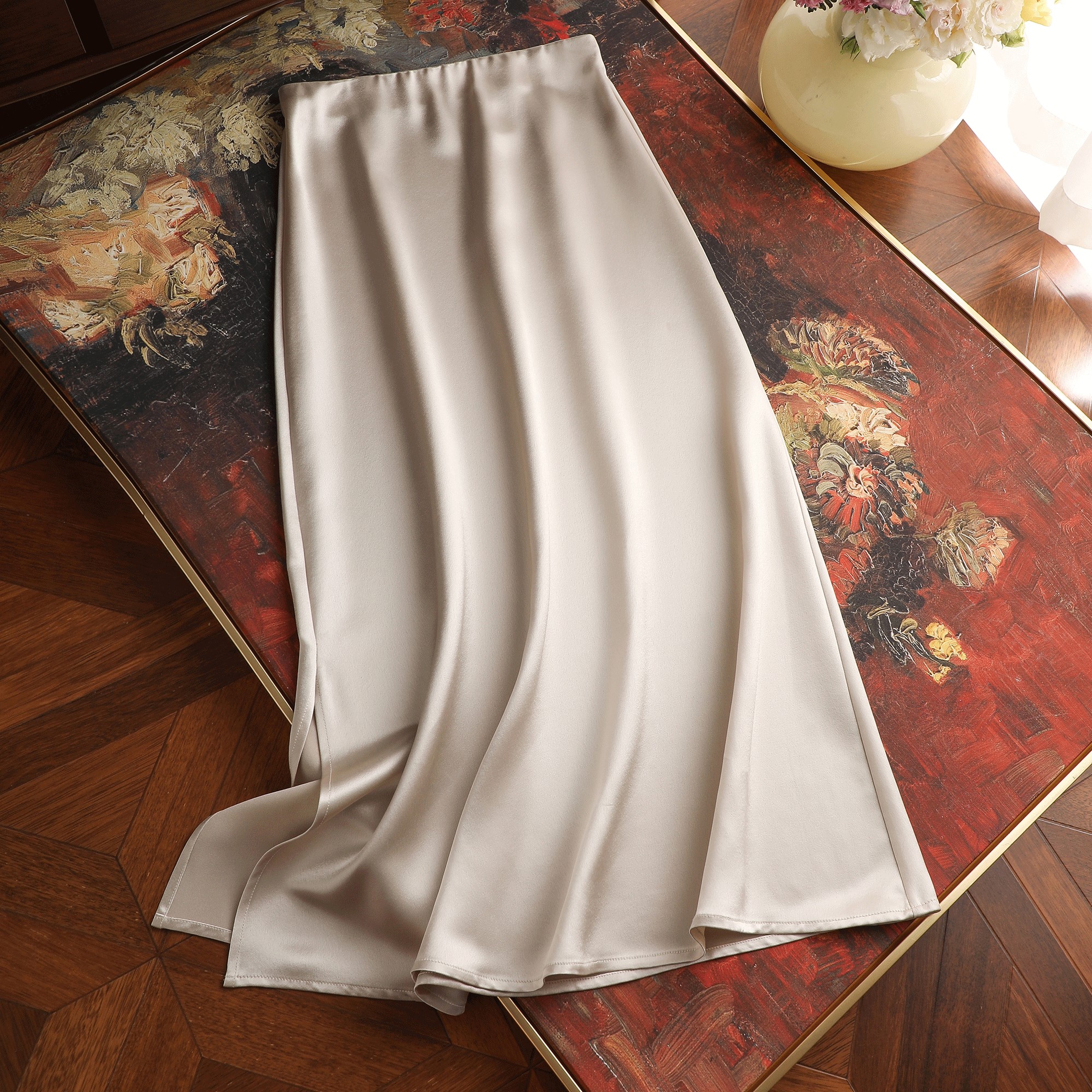   《夏清》醋酸半身裙 新中式日常通勤百搭裙