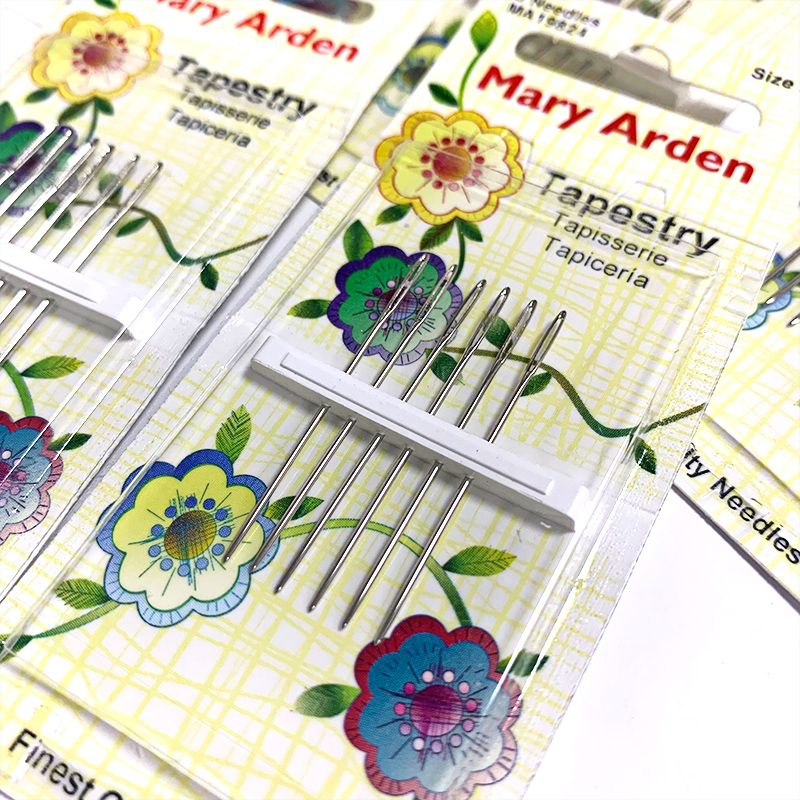  英国进口十字绣针Mary Arden针24号适用11格中格绣布6枚装绣花针