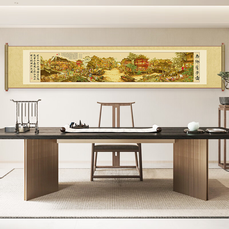 春天十字绣客厅南乡旧梦新中式中国风书房大幅新款线绣手工自己