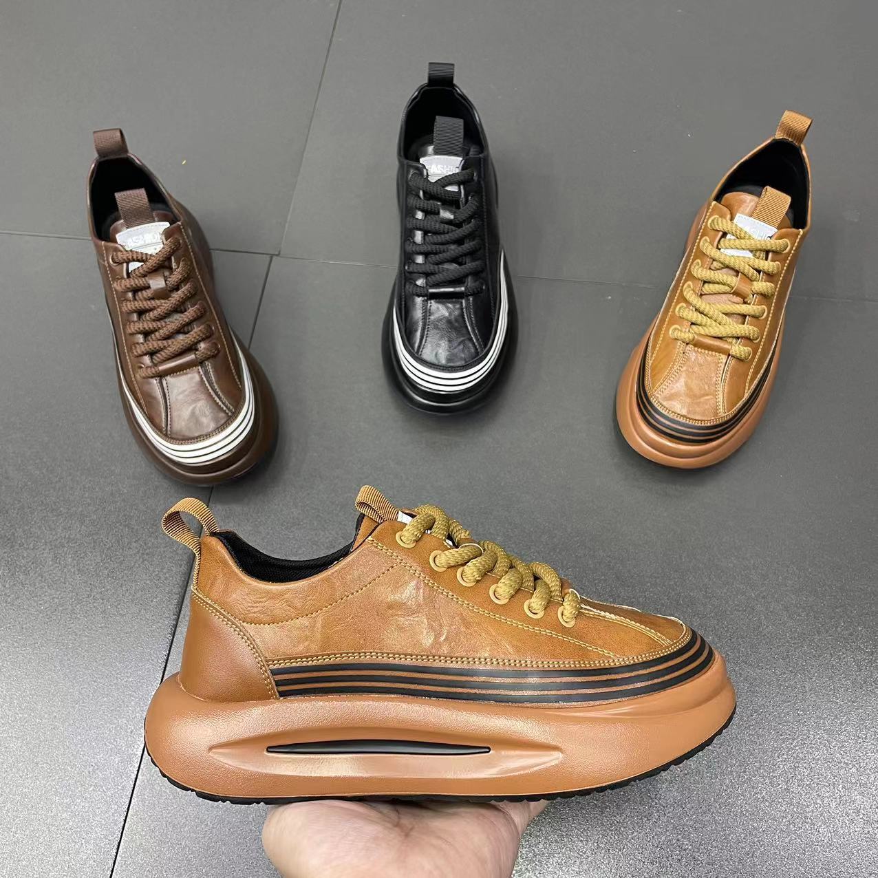 【皮鞋码】秋冬单棉同款 2023新款时尚百搭网红男款韩版潮流休闲鞋