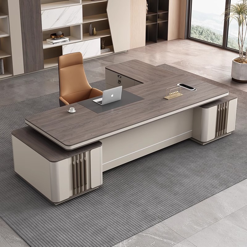 老板桌简约现代办公家具办公室桌经理办公桌轻奢高档老板桌椅组合