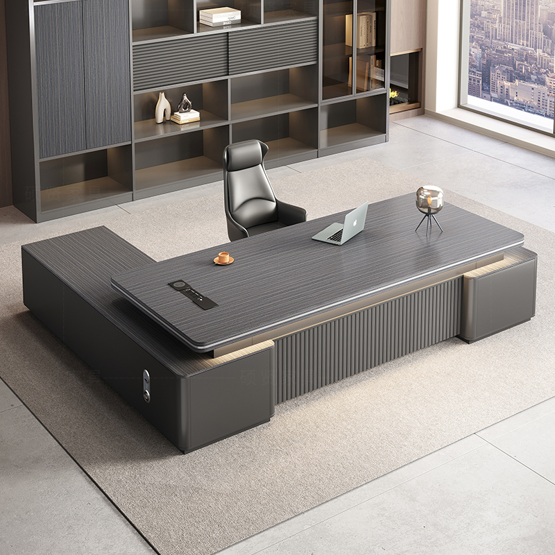 办公桌老板桌办公室家具总裁办公桌椅组合全套现代简约经理大班台