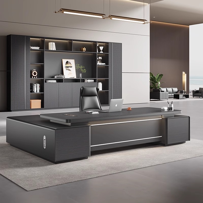 老板桌办公桌椅组合轻奢高级感简约现代总裁董事长主管经理大班台