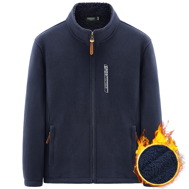 老爷车冬装抓绒衣男秋冬季卫衣男士加绒加厚保暖摇粒绒外套男