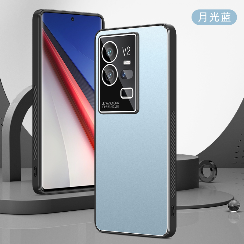 vivoiqoo11手机壳超薄防摔磨砂iqoo12pro简约金属/镜头全包保护壳