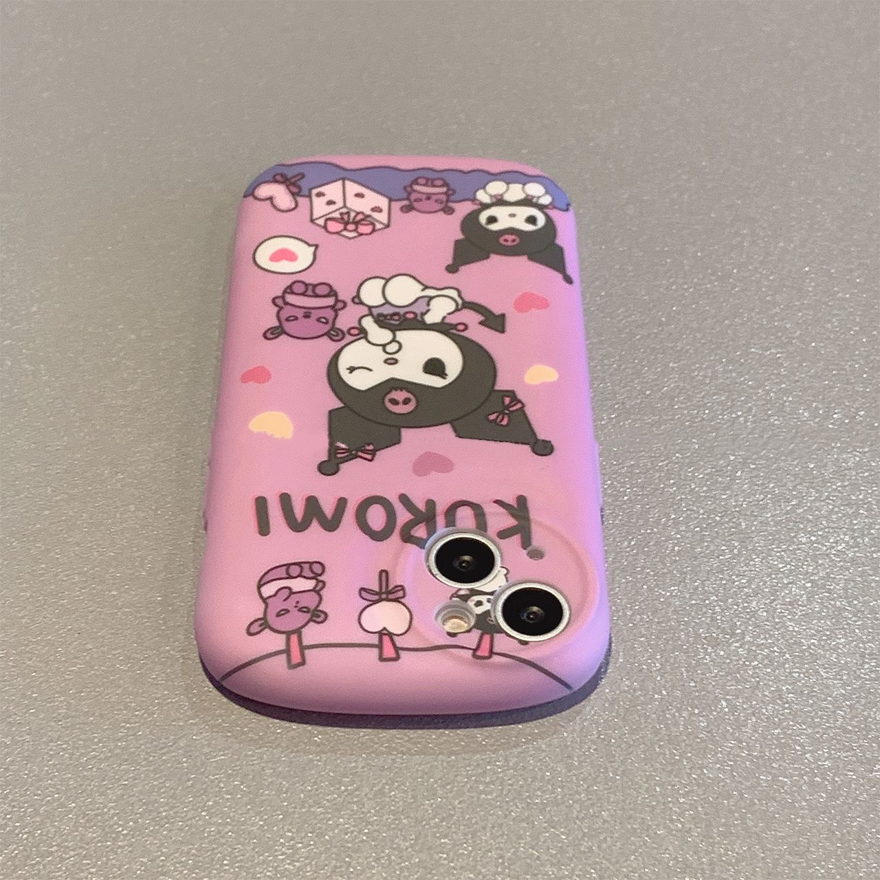 肤感紫色库洛米适用苹果13手机壳iPhone14Promax椭圆11/12全包