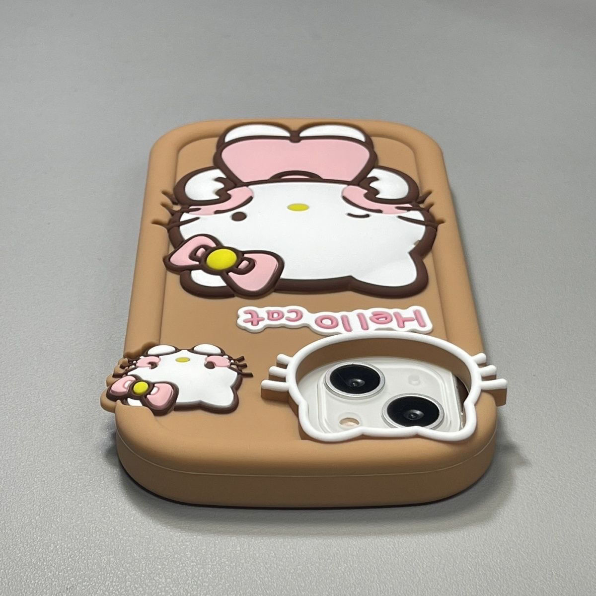 卡通可爱捏脸KT猫iPhone14苹果13手机壳12硅胶11防摔13promax女新