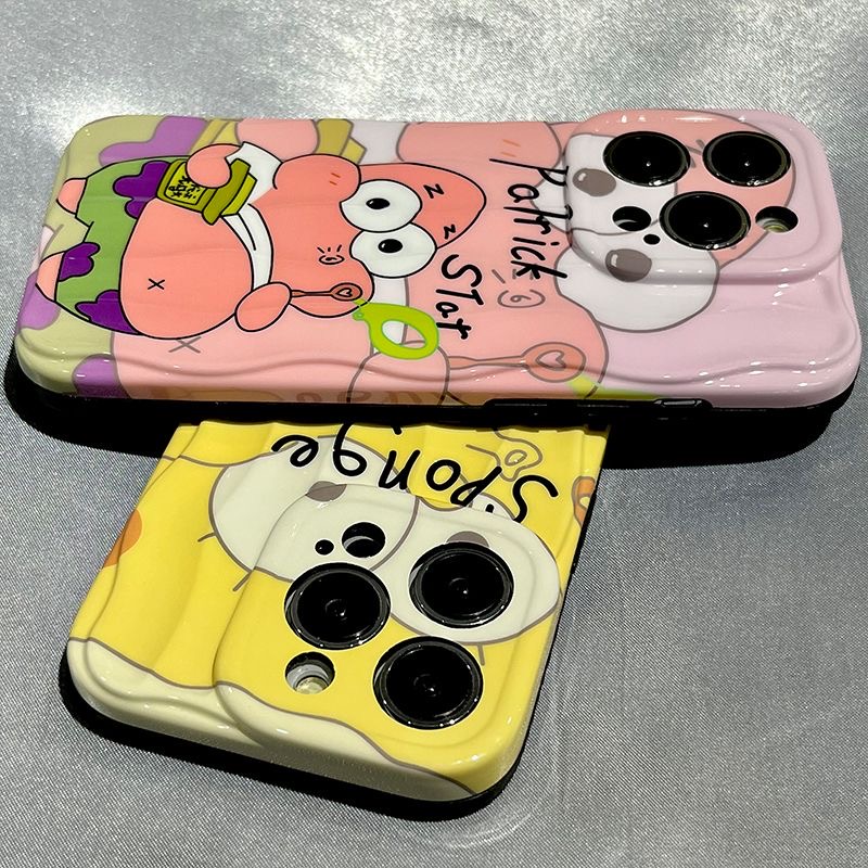 超萌卡通苹果15手机壳iPhone14ProMax防摔14pro新款11硅胶12全包