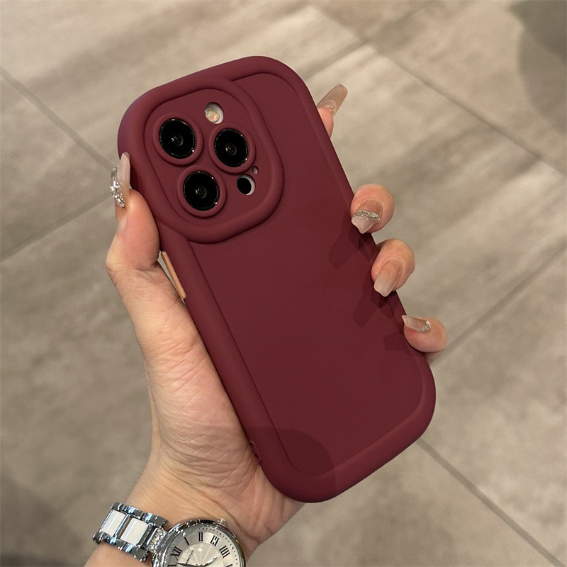 ins简约纯色高级感适用苹果15pro手机壳iphone14新款13磨砂11女14