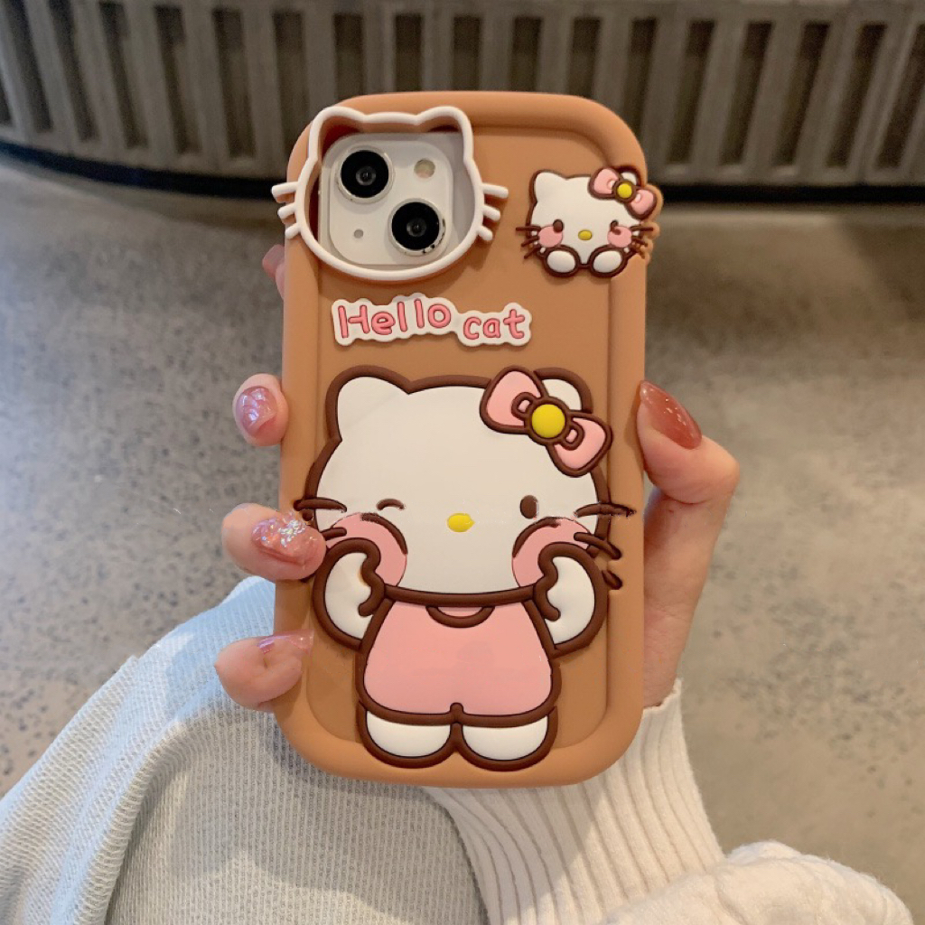适用苹果14手机壳iphone13promax趣味卡通kitty猫11可爱新款12女