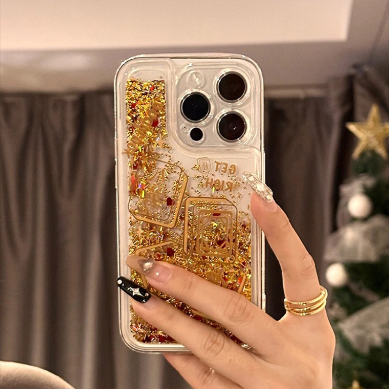 日韩ins流沙麻将发财适用15promax苹果14新款iPhone13手机壳12/11