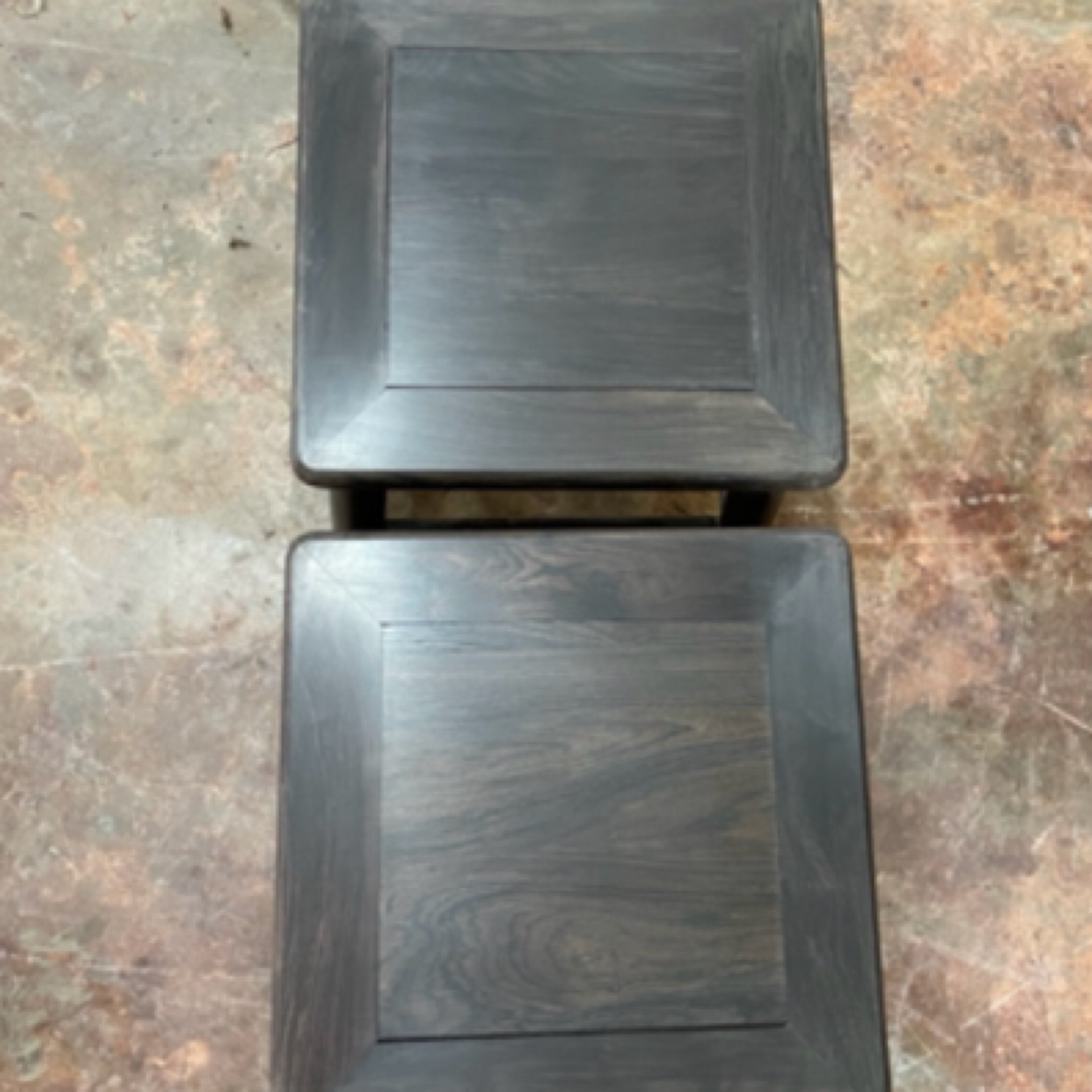 拍一发二紫光檀28@28@30高净8斤左右厚木抛光四方凳富贵凳