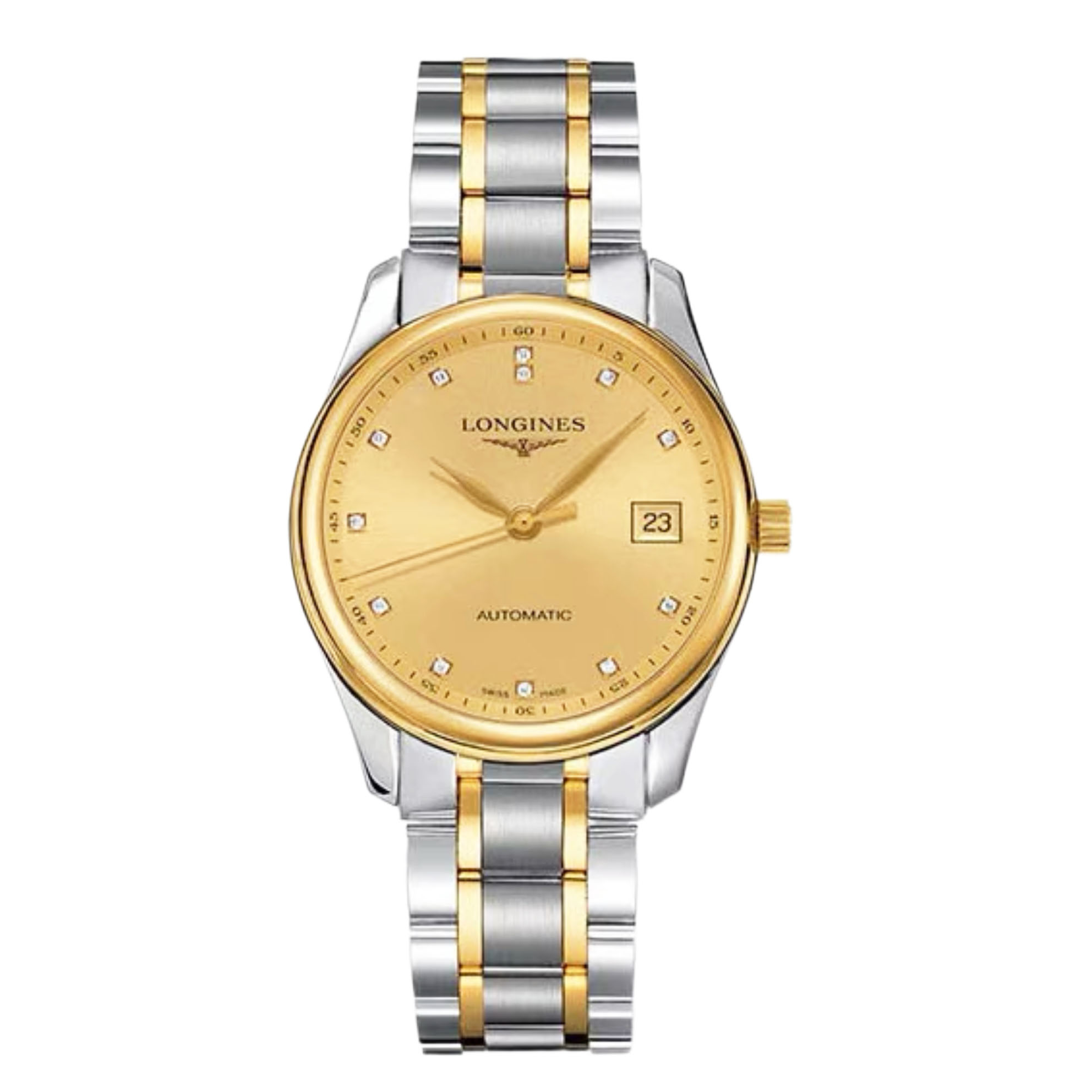 99新 Longines/浪琴 品/名匠518金钻金盘/公价23500/23年/表径36/