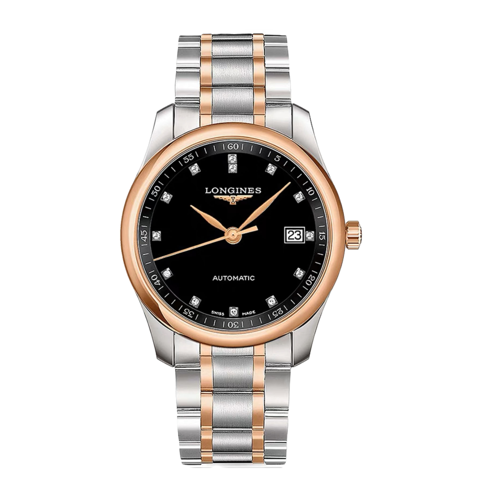 99新 Longines/浪琴 华/793玫瑰金钻黑/40表径/男士/经典