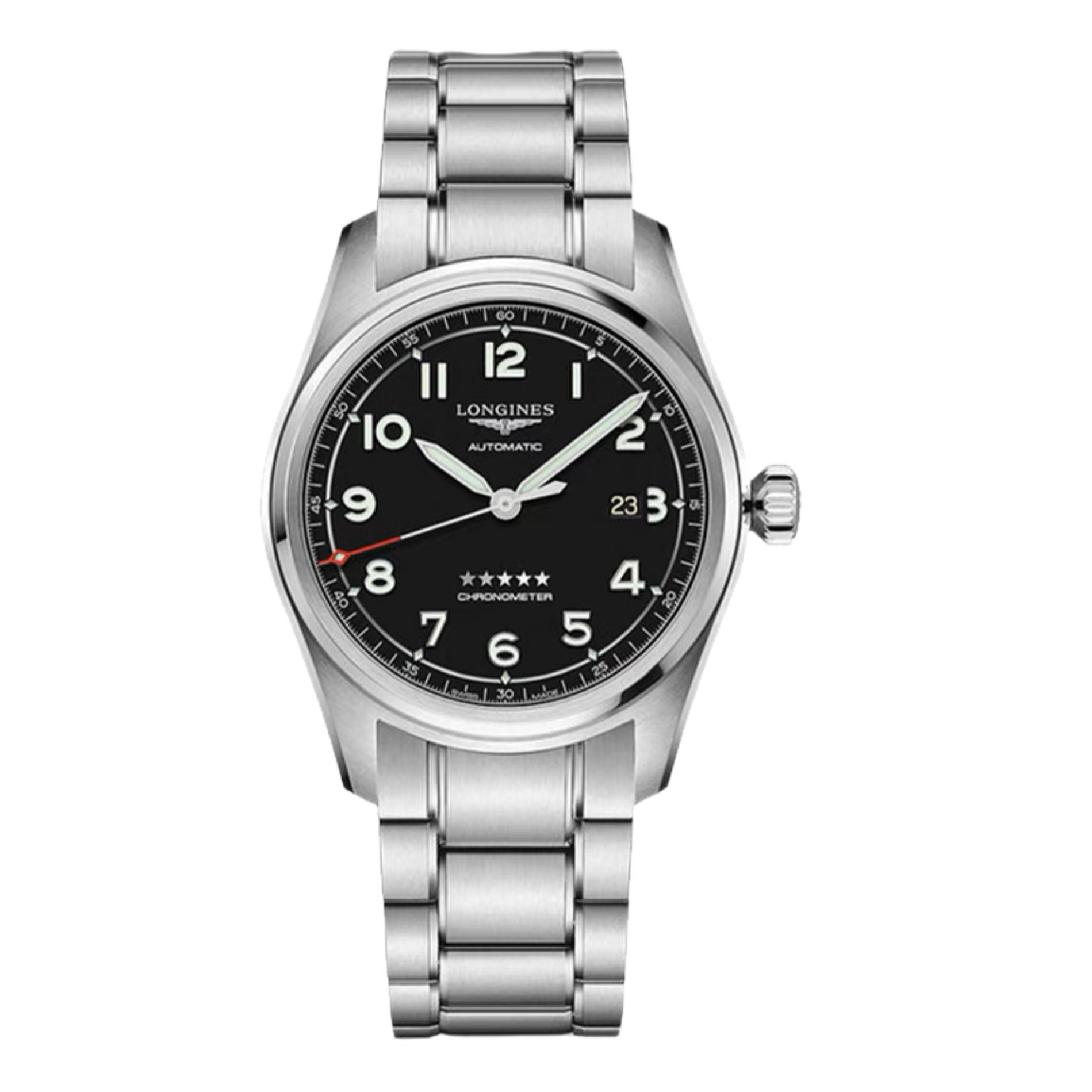 99新 Longines/浪琴 余/先行者811黑盘/42表径/男士夜光