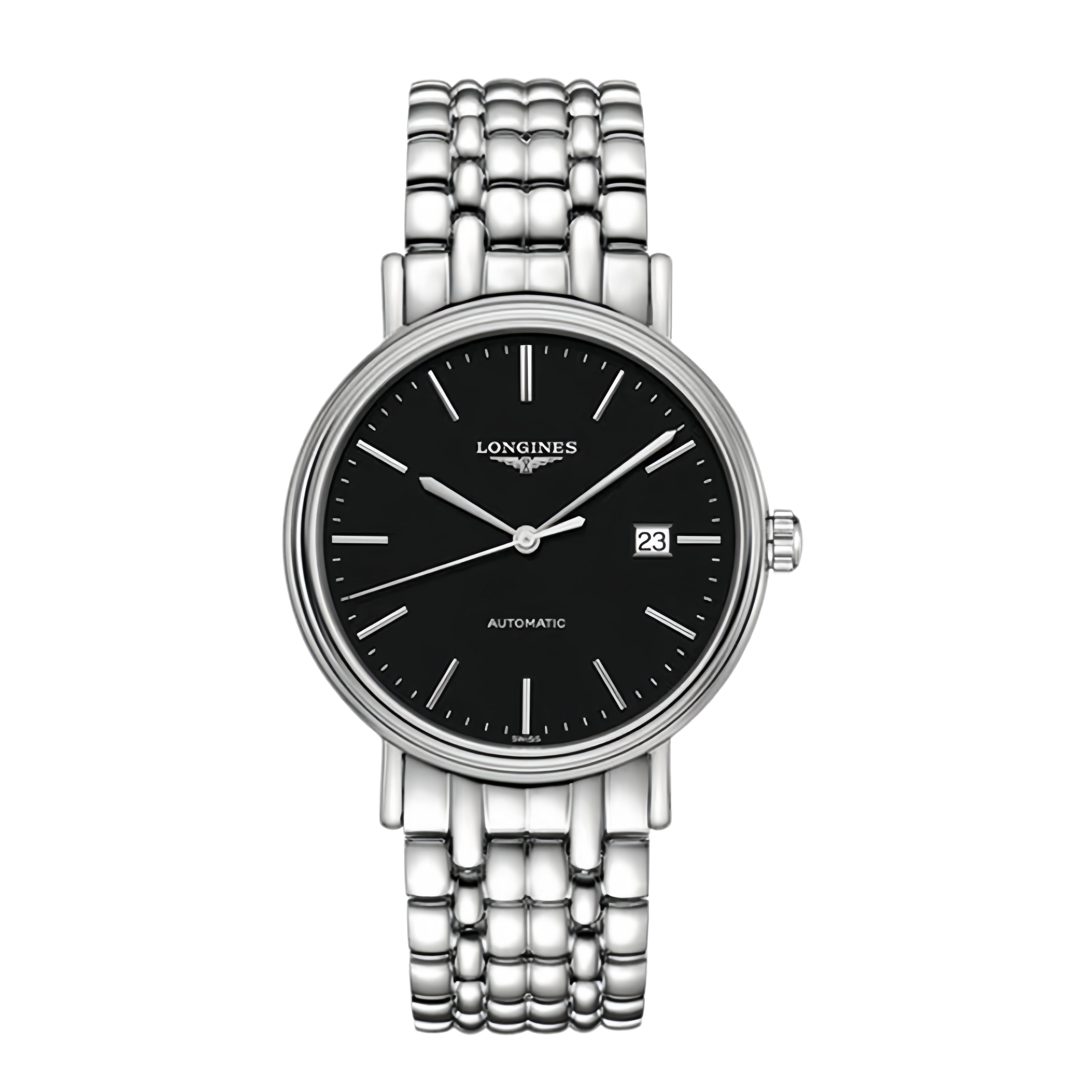 99新 Longines/浪琴 华/瑰丽922条钉黑/表径40mm/男士/经典/机械