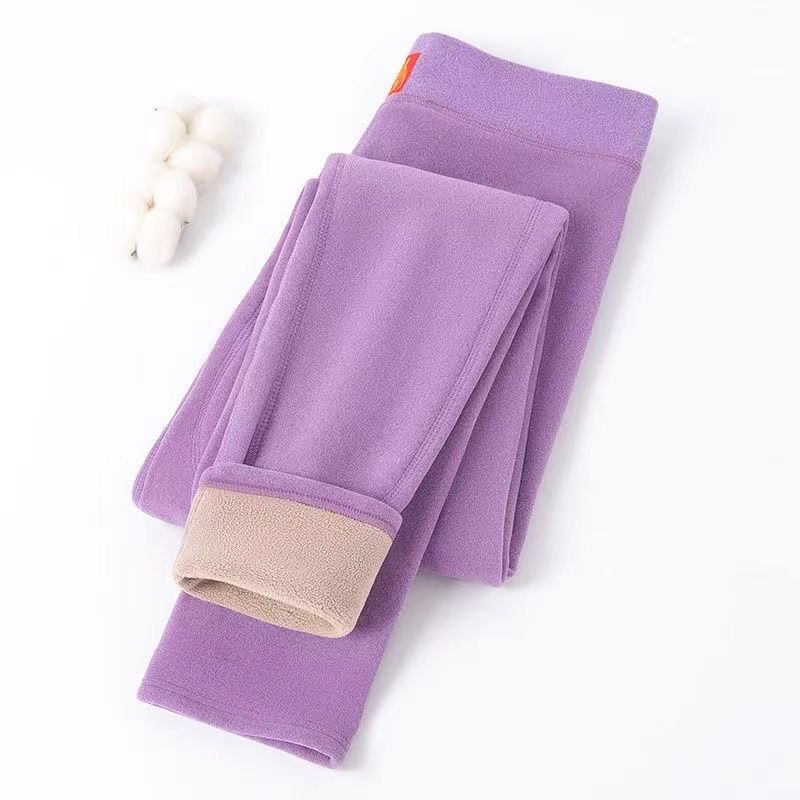 冬季新款驼绒发热加绒加厚高腰爆款保暖修身秋冬打底裤大码线裤