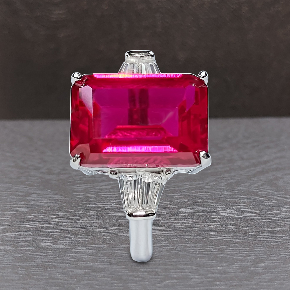 红宝石戒指S925银镶嵌时尚气质女款活口KSJ1122