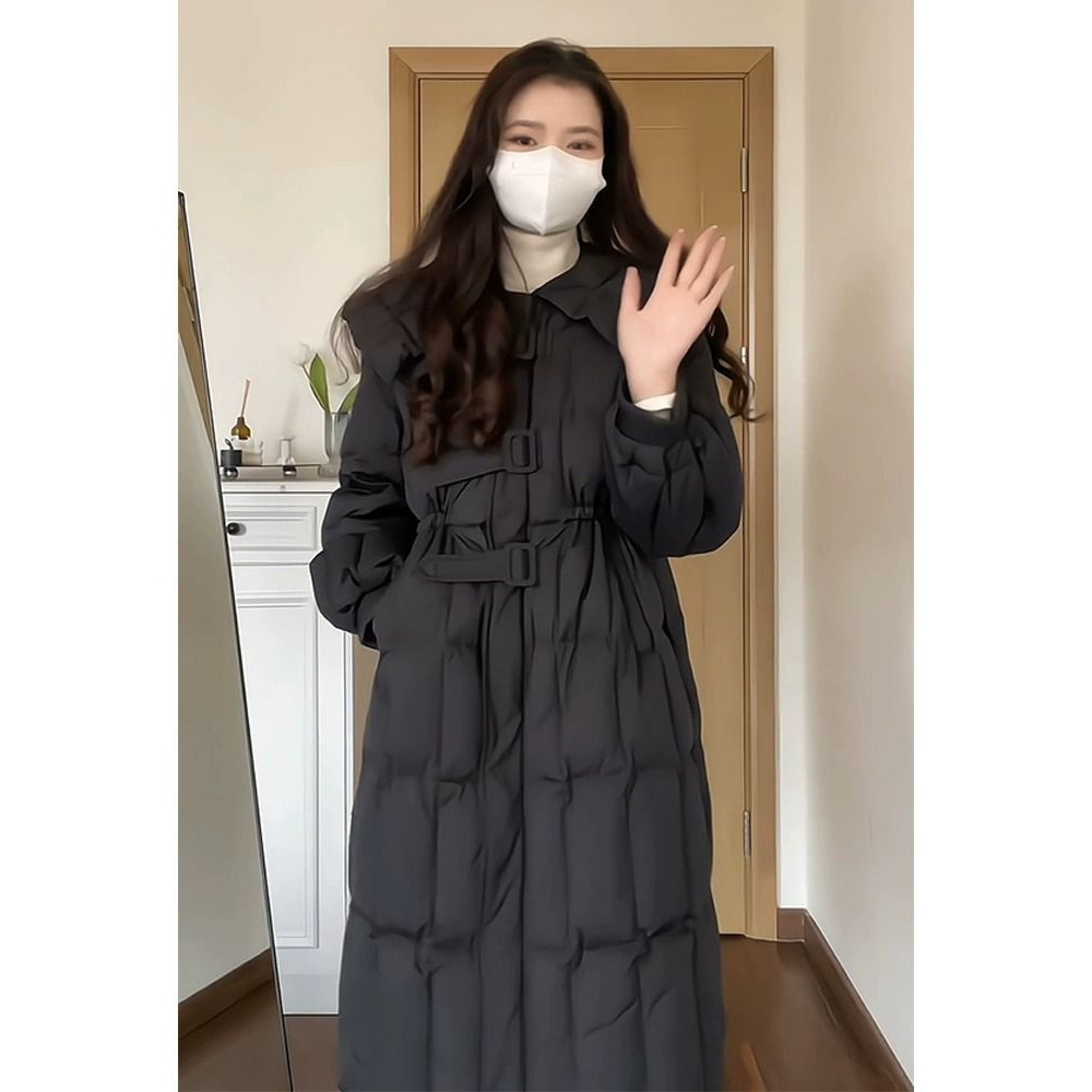 当季爆款羽绒服女2023年冬季新款韩版中长款海军领设计感洋气收腰